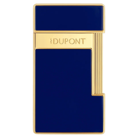 LI SLIMMY BLAU LACK/GOLDEN FEUERZEUG 028225 ST DUPONT