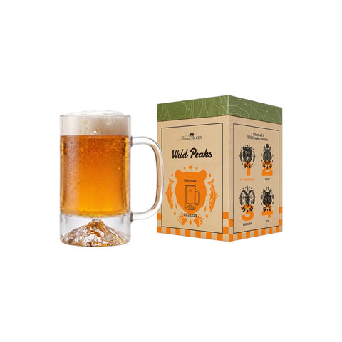BOCCALE WILD PEAKS GRIZZLY BEER MUG ART. TOPO-CH-O ALASKAN MAKER