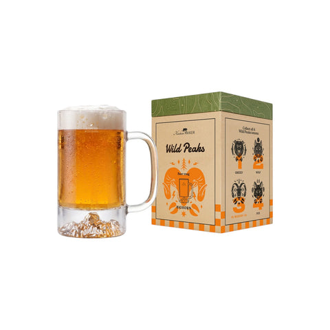 BOCCALE WILD PEAKS BIGHORN BEER MUG TOPO-CH-M ALASKAN MAKER