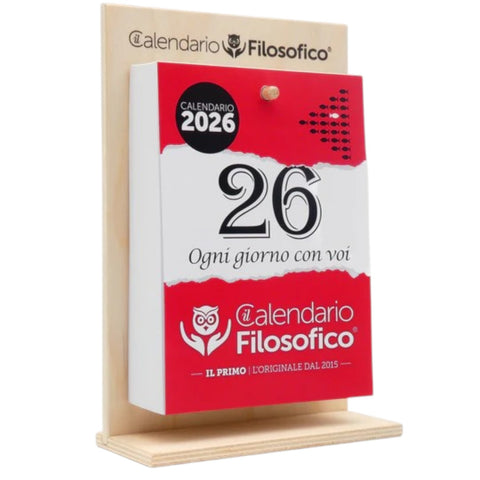 A4 PHILOSOPHISCHER KALENDER MIT HOLZSTÄNDER ART. A4FLEG26