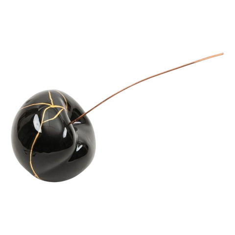 KLEINES SCHWARZES KINTSUGI GEGIA KUNST. 2577 CERAMICHE CRESCENTINI