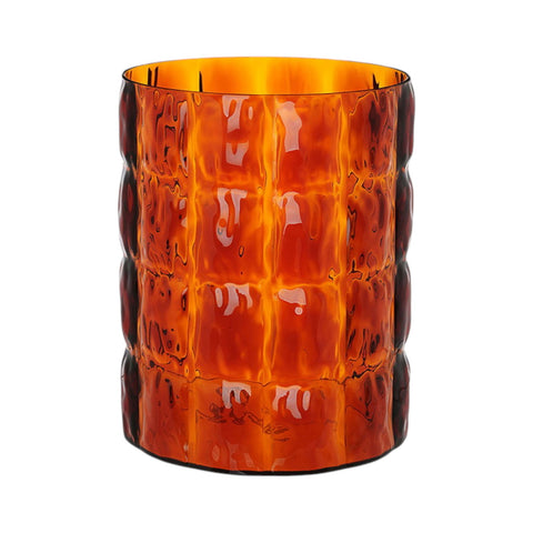 AMBER MATELASSE VASE 01225/MM KARTELL ORANGE