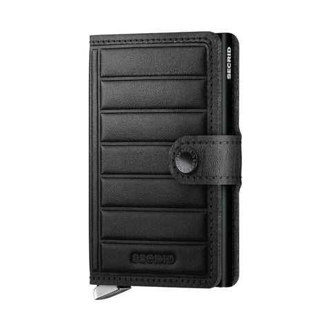 PORTAFOGLIO PREMIUM MINIWALLET EMBOSS LINES MEI-BLACK SECRID