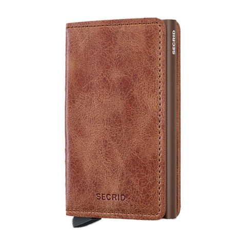 VINTAGE SLIMWALLET GELDBÖRSE COGNAC-BRAUN SECRID BRAUN