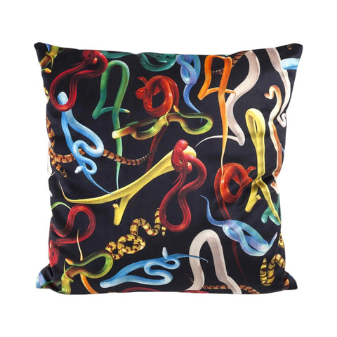 CUSCINO SNAKES BLACK 50X50 TOILETPAPER SELETTI