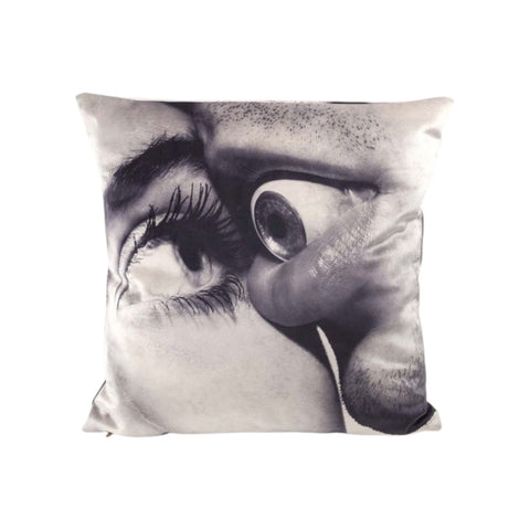 TOILETTENPAPIERKISSEN 50X50 AUGEN- UND MUND 02319 SELETTI SCHWARZ