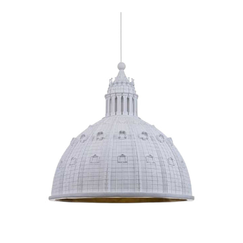 LAMPADARIO SELETTI IN RESINA CUPOLONE 45H 47 BIANCO 07967