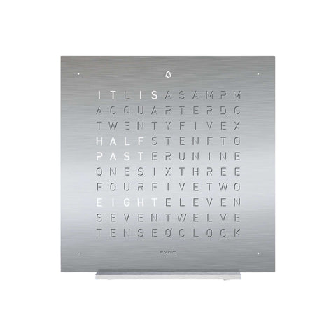 QLOCKTWO TOUCH 13,5X13,5 CM VOLLMETALL