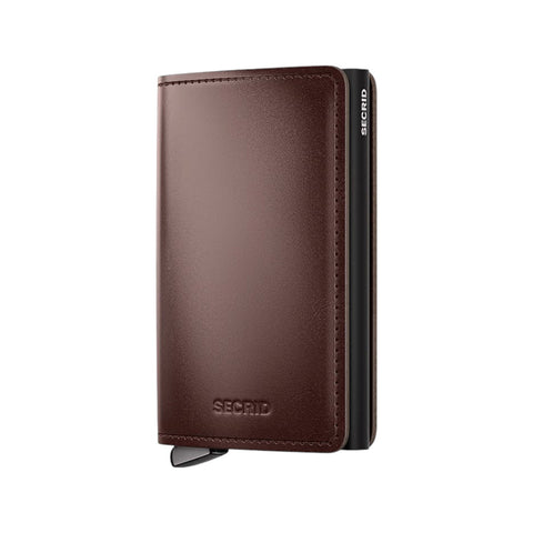 PORTAFOGLIO PREMIUM SLIMWALLET DUSK DARK BROWN SECRID