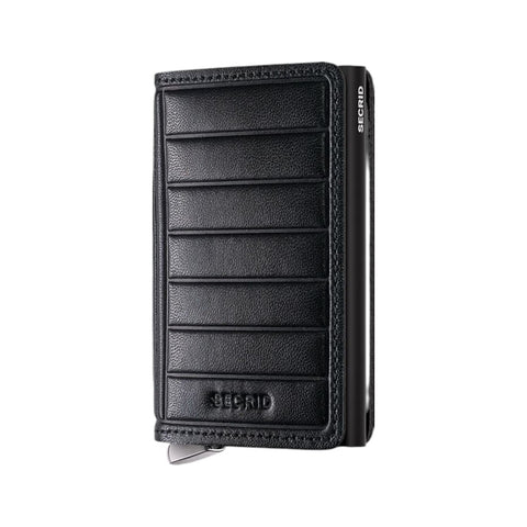 PREMIUM SLIMWALLET EMBOSS LINES BLACK SECRID
