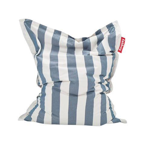 POLTRONA SACCO ORIGINAL OUTDOOR 104558 STRIPE OCEAN BLUE FATBOY