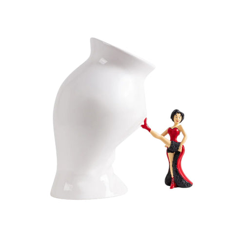 Vase mit Harzstatue „Circus Lucy“, 28 x 17,5 x 28,5 cm, Seletti, Art. 09927