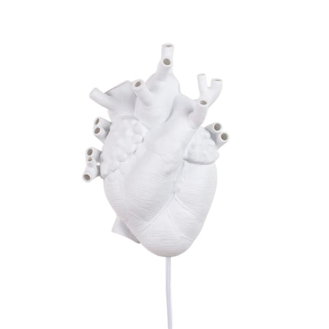 SELETTI APLIQUE IN PORCELAIN HEART ART 09925