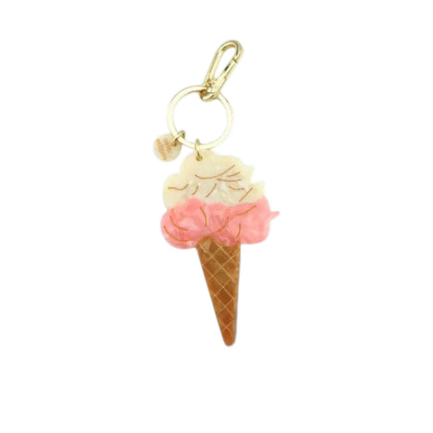 PORTACHIAVI HANDPAINTED GELATO BAG CHARM KEYCHAIN SOLAR ECLIPSE