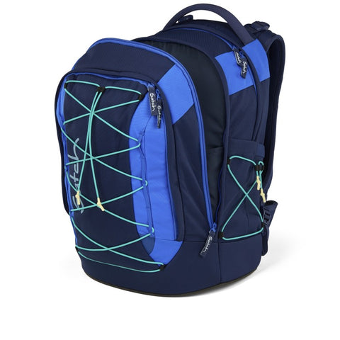 RUCKSACK PACK SCHULRUCKSACK SATCH CROSSED BLAU