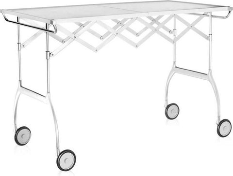 BATTISTA TROLLEY VERCHROMTER STAHL-WEISS ART 04460/03 KARTELL WEISS