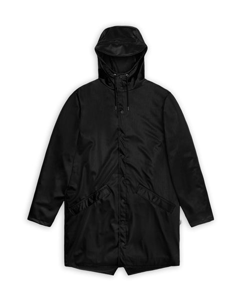 WASSERDICHTE LANGE JACKE BLACK GRAIN M ART. 12020 RAINS BLACK