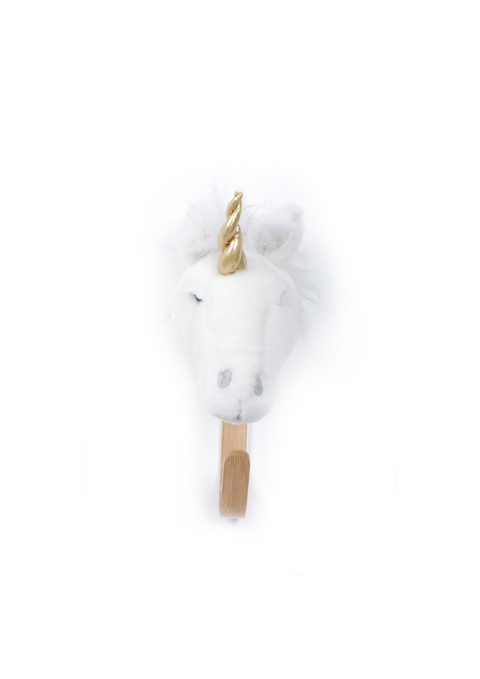 KLEIDERHAKEN MIT WEISSEM EINHORNKOPF ART. WS5054 WILD &amp; SOFT WHITE
