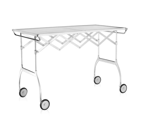 BATTISTA TROLLEY VERCHROMTER STAHL-WEISS ART 04460/03 KARTELL WEISS