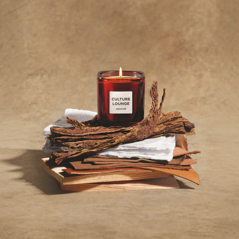 CANDELA LIBRARY CANDLE LEATHER ASSOULINE