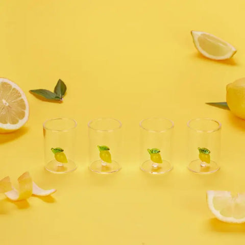 SET 4 BICCHIERINI DA SHOT LEMON 28196 GIALLO BALVI