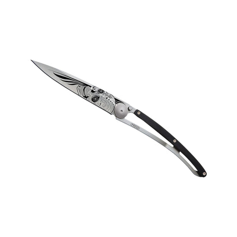 COLTELLINO TASCABILE TITANIUM EBONY WOOD LATINO SKULL ART. 1CB000021 DEEJO