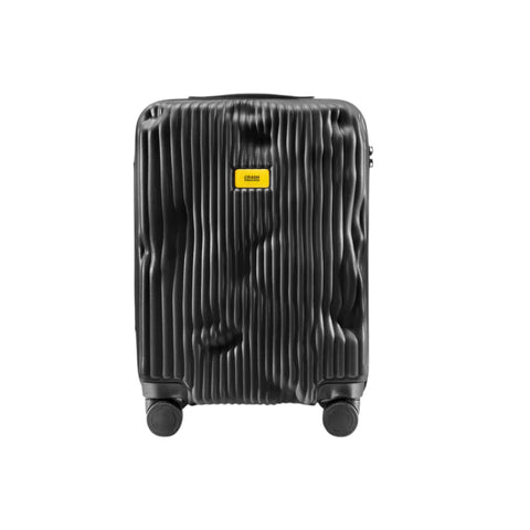 SET 3 TROLLEY CABIN-MEDIUM-LARGE STRIPE CB150 CRASH BAGGAGE BLACK