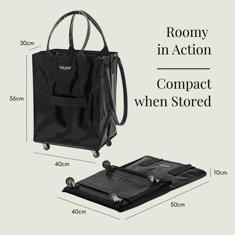BORSA TROLLEY PER SPESA MEDIUM 4655306 BLACK HULKEN