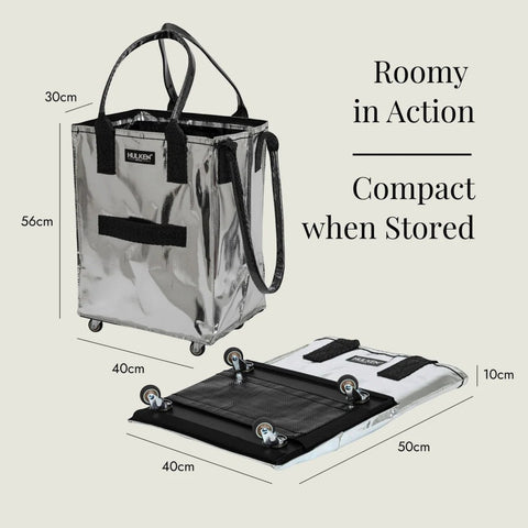 BORSA TROLLEY PER SPESA MEDIUM 4655420 SILVER HULKEN