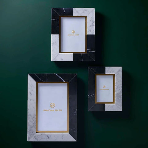 CORNICE CANAAN FRAME MARBLE ART. 35178 BLACK/WHITE JONATHAN ADLER