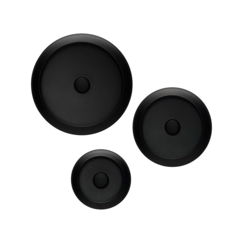 SET 3 LAMPADE DA PARETE OLOHA TRIO 107332 BLACK FATBOY