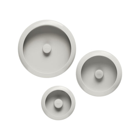 SET 3 LAMPADE DA PARETE OLOHA TRIO 107333 LIGHT GREY FATBOY