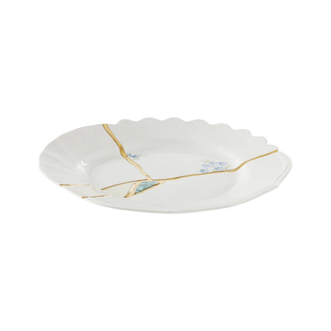 PIATTO FRUTTA KINTSUGI PORCELLANA N 3 ART 09603 SELETTI WHITE