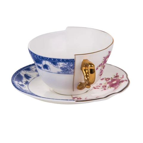 SELETTI HYBRID-ZENOBIA 09746 MEHRFARBIGE TEETASSE UND UNTERTASSE AUS PORZELLAN