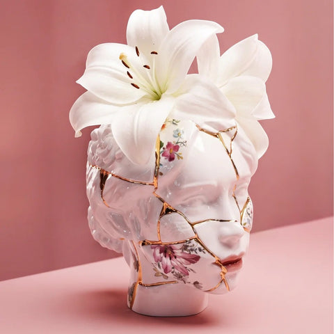 VASO IN PORCELLANA KINTSUGI HEAD SHE  09946  SELETTI