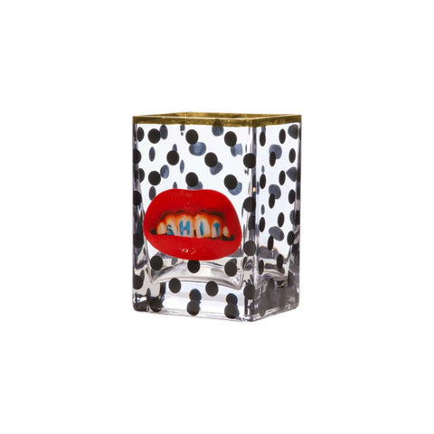 SELETTI TOILETTENPAPIER GLASVASE 10X8 H14 SHIT POLKA DOTS 14120