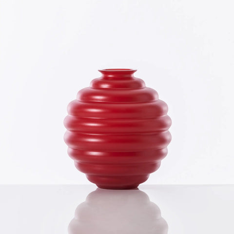 VASO DECO SABBIATO DIAM.23 H.24.5 ROSSO VENINI ART. FO370707000H0BA2