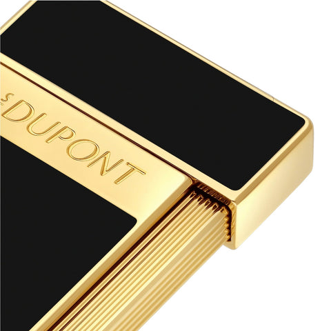 LI SLIMMY SCHWARZLACK/GOLDENES FEUERZEUG 028222 ST DUPONT