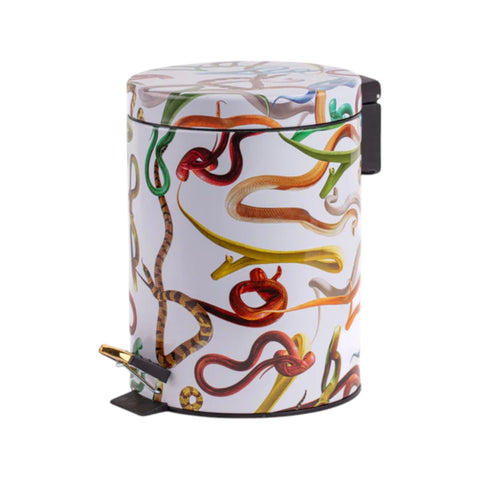 PATTUMIERA METALLO-PLASTICA TOILETPAPER SNAKES H27,5 13446 SELETTI