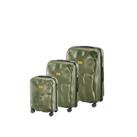 SET 3 TROLLEY CABIN-MEDIUM-LARGE ICON CB160 CRASH BAGGAGE OLIVE