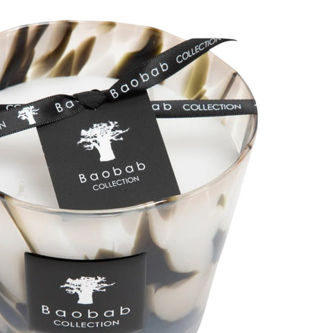 BAOBAB KERZE MAX 10 SCHWARZE PERLEN ART. MAX10PB
