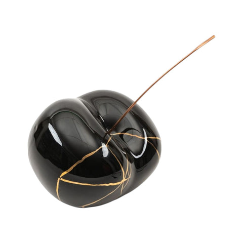 KLEINES SCHWARZES KINTSUGI GEGIA KUNST. 2577 CERAMICHE CRESCENTINI