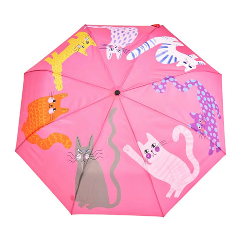 OMBRELLO ARTY CATS FUXIA DUCK HEAD