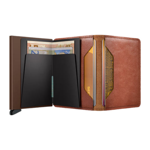 VINTAGE SLIMWALLET GELDBÖRSE COGNAC-BRAUN SECRID BRAUN