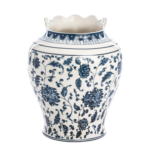 VASO IN PORCELLANA DIAM. 23 H. 26 HYBRID MELANIA 09770 SELETTI