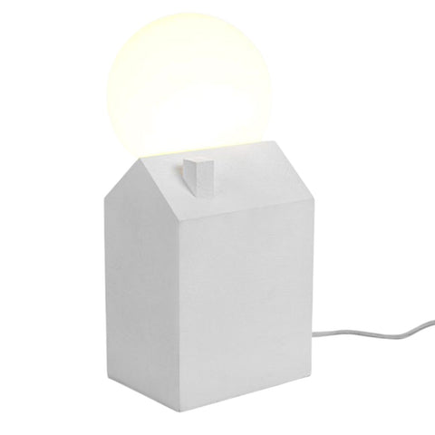 TRAUMHAFTE ZEMENT-TISCHLAMPE 15255 WEISS SELETTI