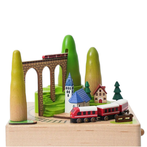 MOUNT TRAIN MUSIC BOX 1060177 WOODERFULLIFE BRAUN