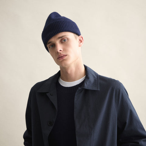 BERRETTO IN LANA ONE SIZE ART. BEA-002 LE BONNET BEANIE MIDNIGHT