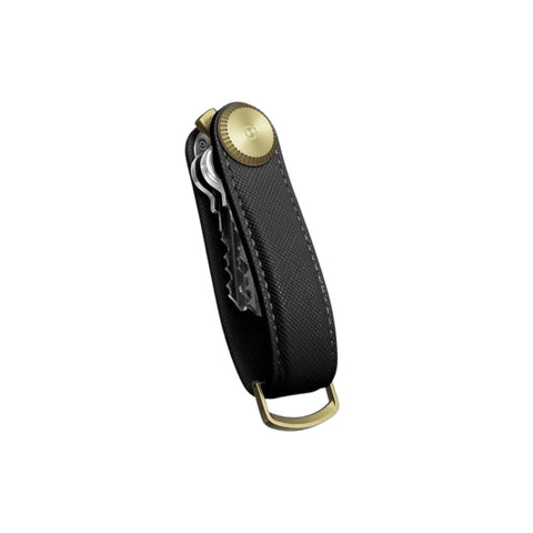 PORTACHIAVI PRO SAFFIANO LEATHER LIQUORICE KPR1-LIQ-113 ORBITKEY BLACK
