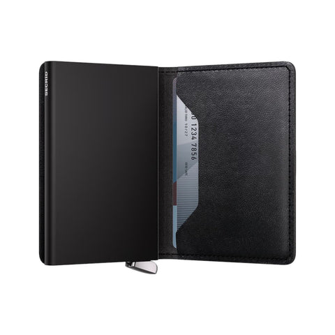 PREMIUM SLIMWALLET EMBOSS LINES BLACK SECRID
